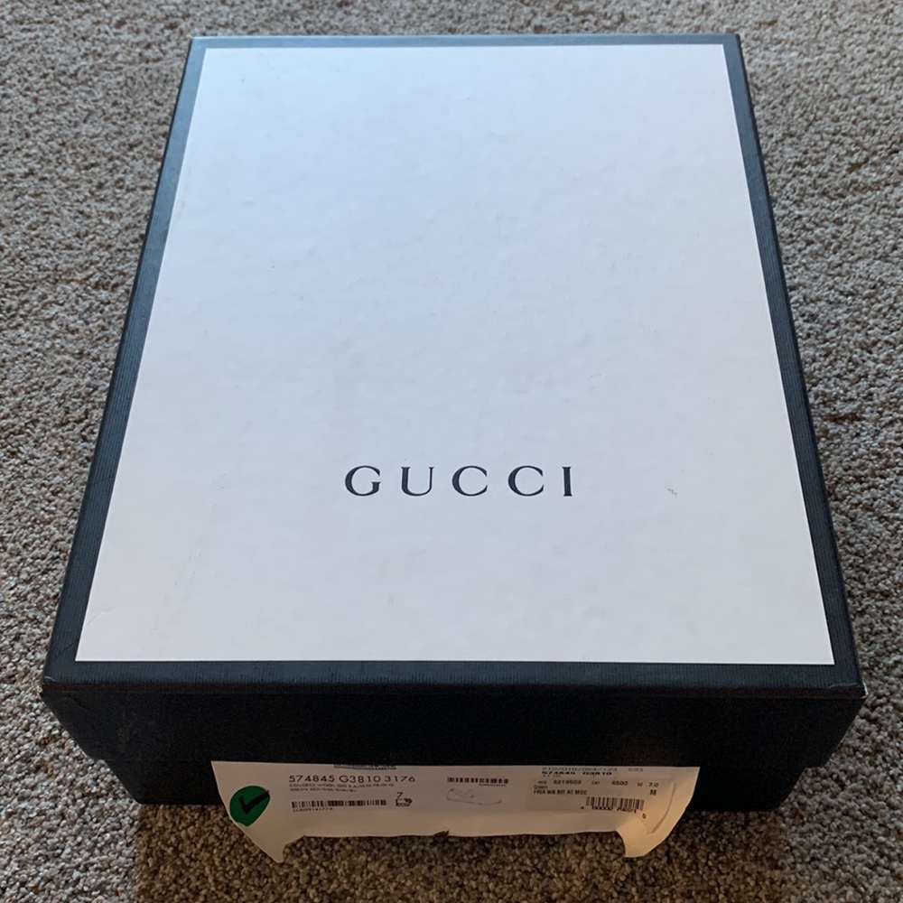 ⭐️HOST PICK!⭐️Authentic Gucci Fria GG Monogram Wool Horsebit Loafers 9 Green Red - Picture 12 of 13